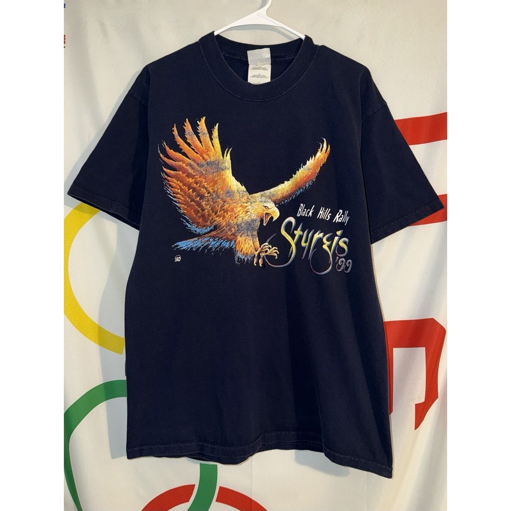 Vintage 1999 Sturgis T Shirt Mens Large Biker Motorcycles Gildan Eagle